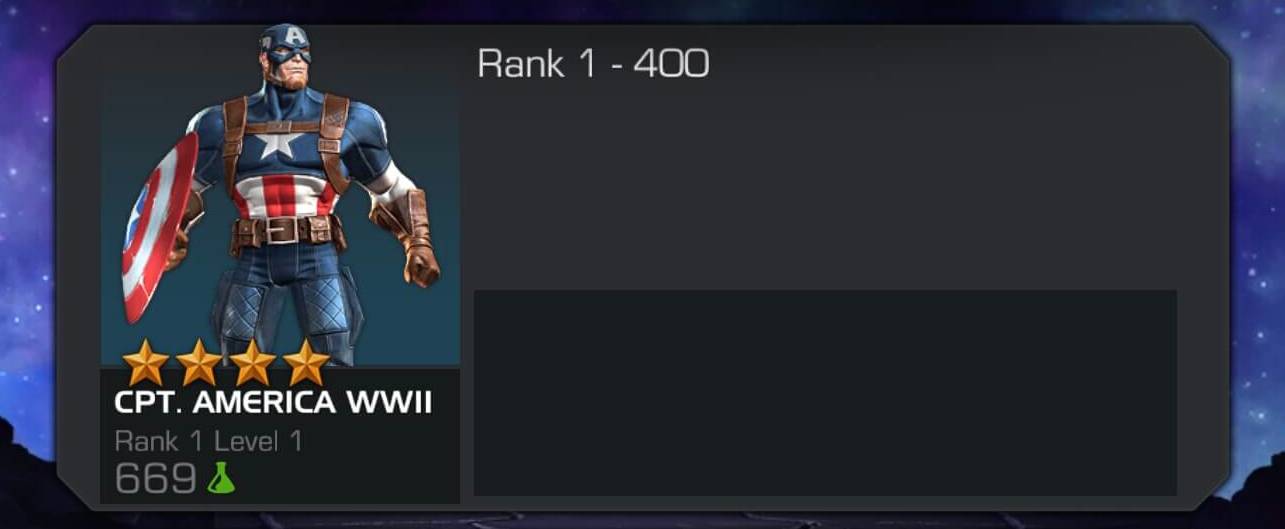 Featured champion cutoff for Cap WWII (400 top scorers)